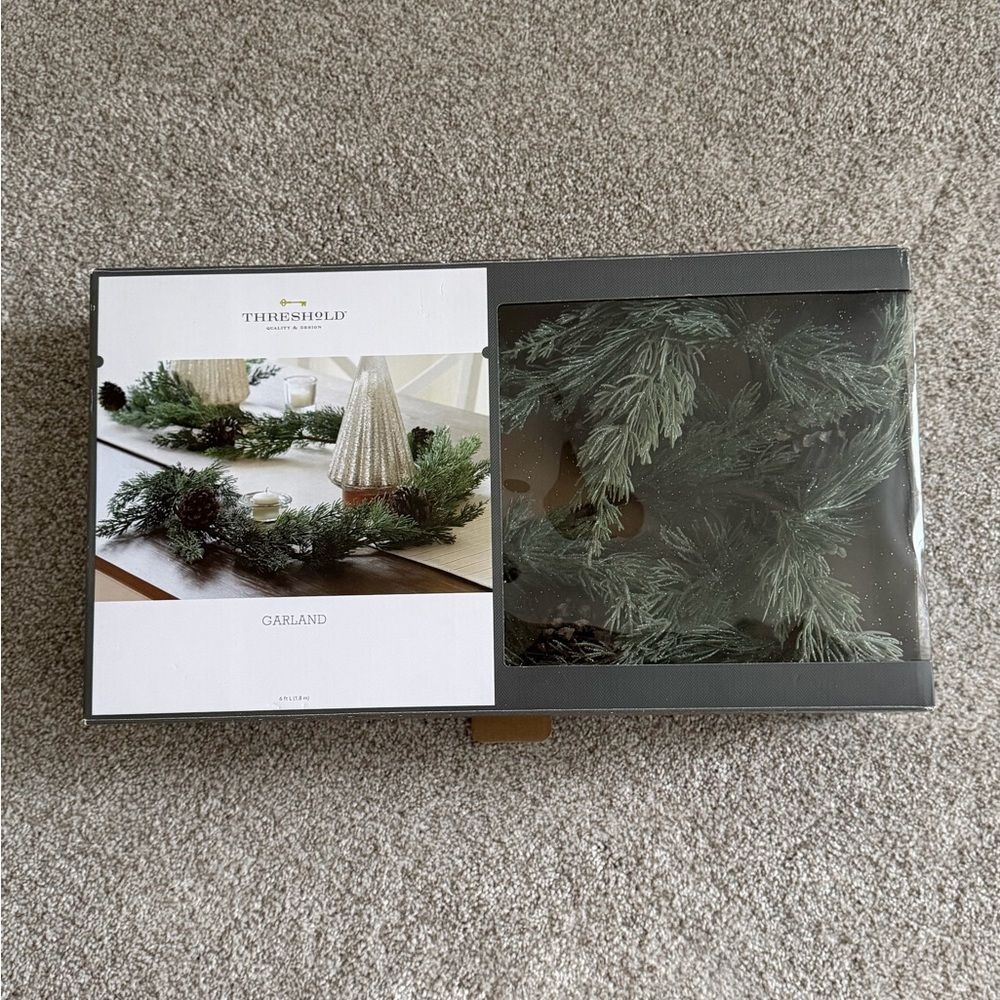 Threshold Evergreen Pine Holiday Garland in Deep Green